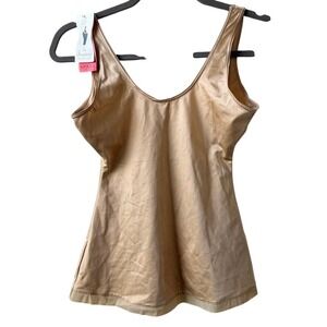 SPANX Slimplicity Open Bust Camisole Shapewear Nude Large Slimming Enhancing NWT